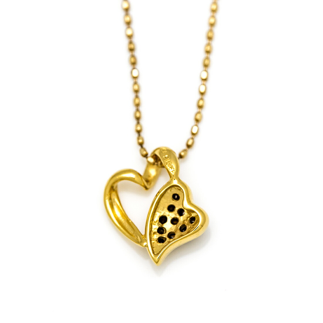 umu -アム- FINE JEWELRY STUIDIOブラックダイヤモンド ハートモチーフ ペンダントトップpn1007_u.jpg