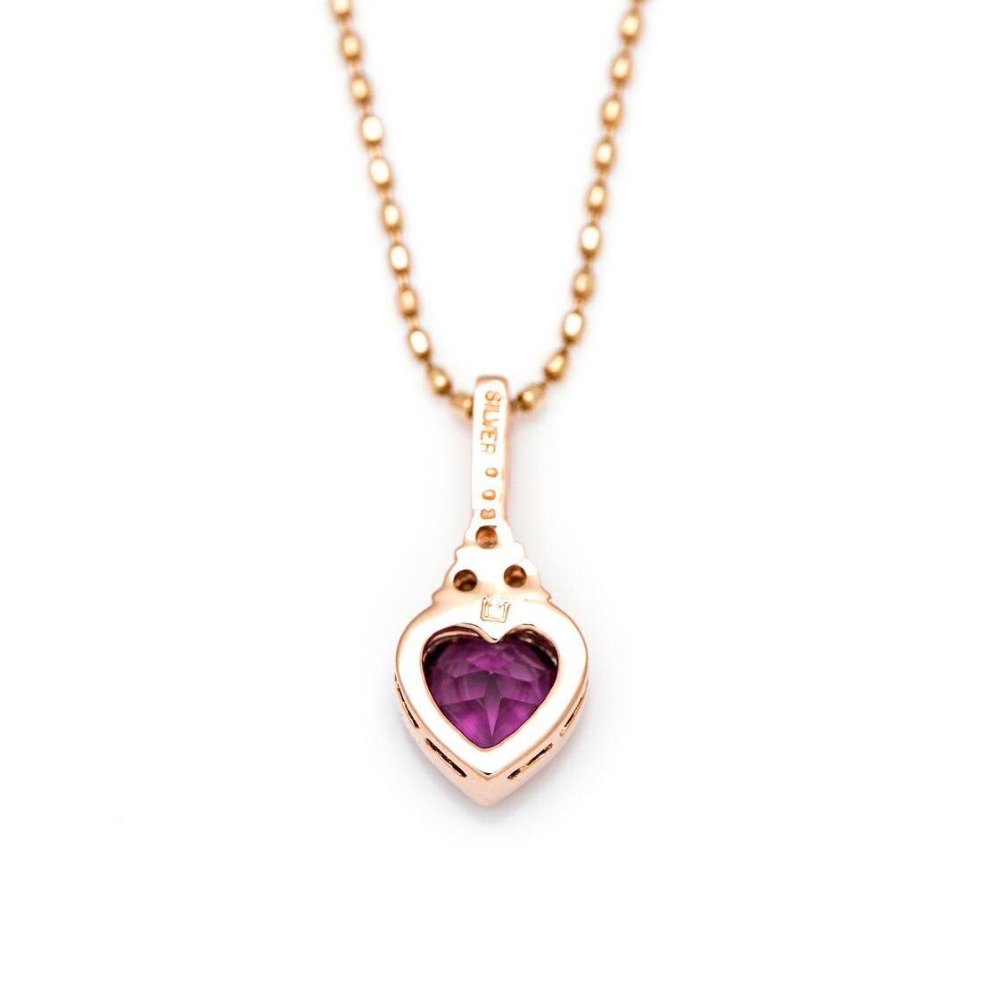 umu -アム- FINE JEWELRY STUIDIOロードライトガーネット ダイヤモンド ハート ペンダントトップpn1008_u.jpg