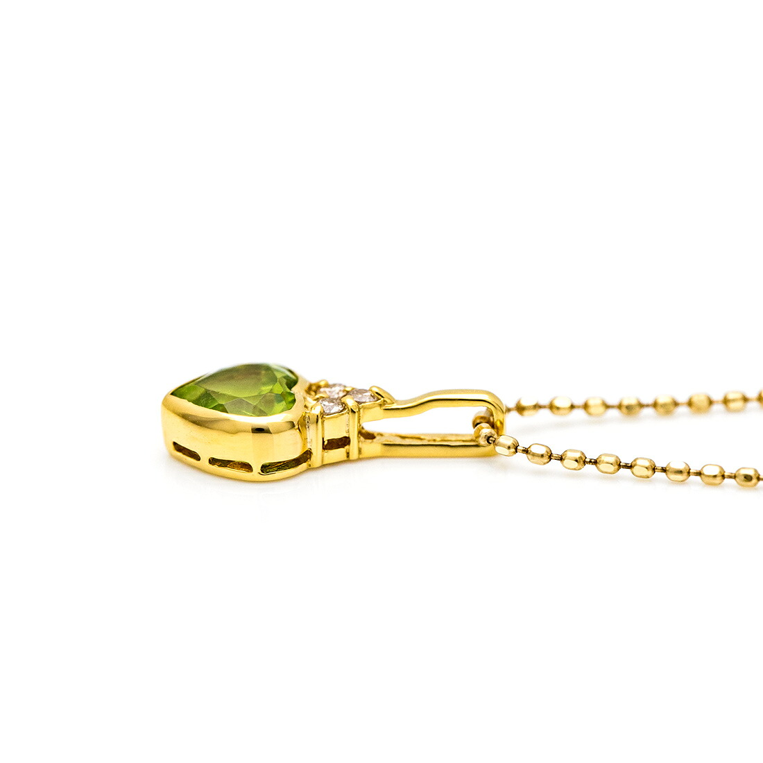 umu -アム- FINE JEWELRY STUIDIOペリドット ダイヤモンド ハート ペンダントトップpn1009_s.jpg