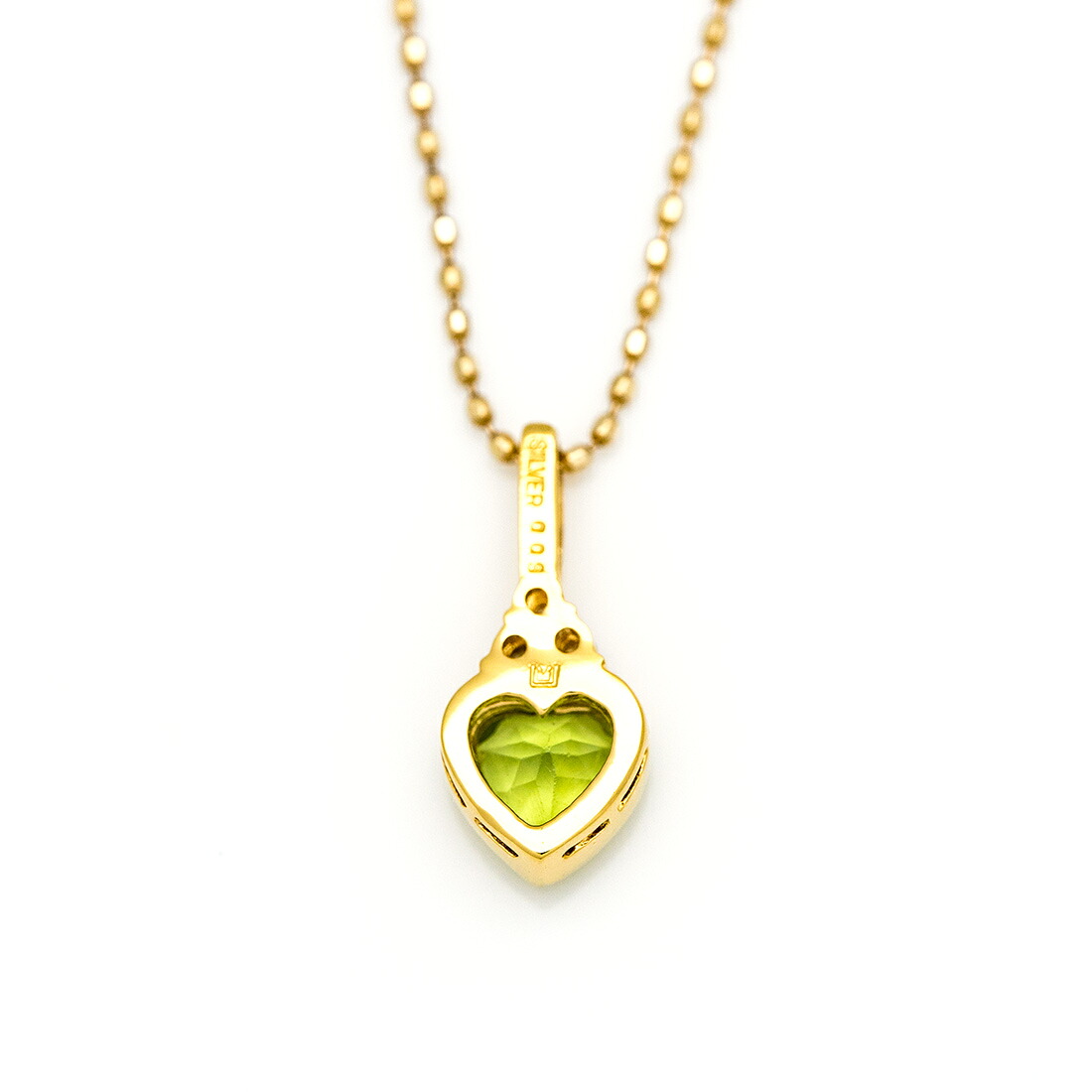 umu -アム- FINE JEWELRY STUIDIOペリドット ダイヤモンド ハート ペンダントトップpn1009_u.jpg