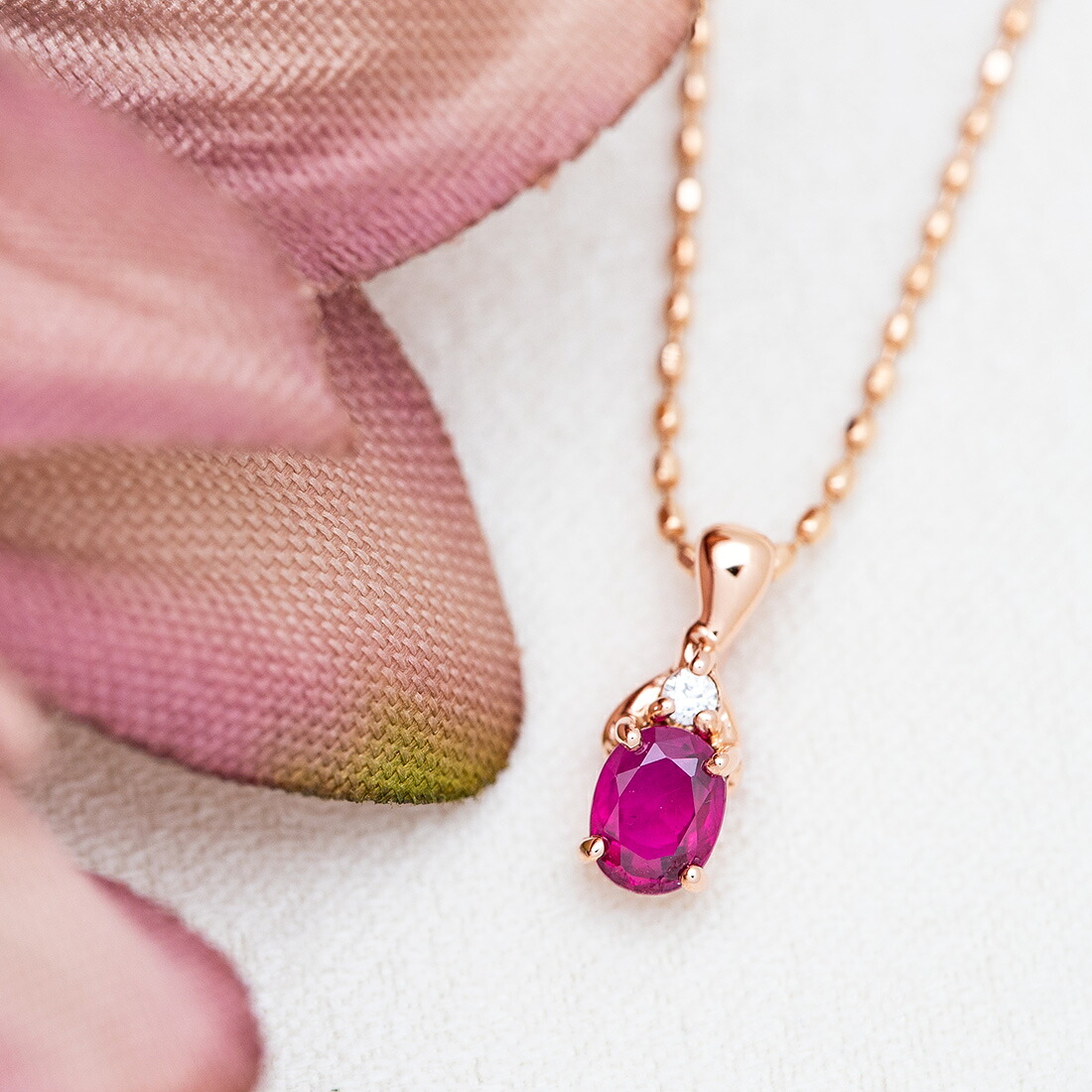 umu -アム- FINE JEWELRY STUIDIOルビー ダイヤモンド ペンダントトップ 「calzare」pn1013_1.jpg