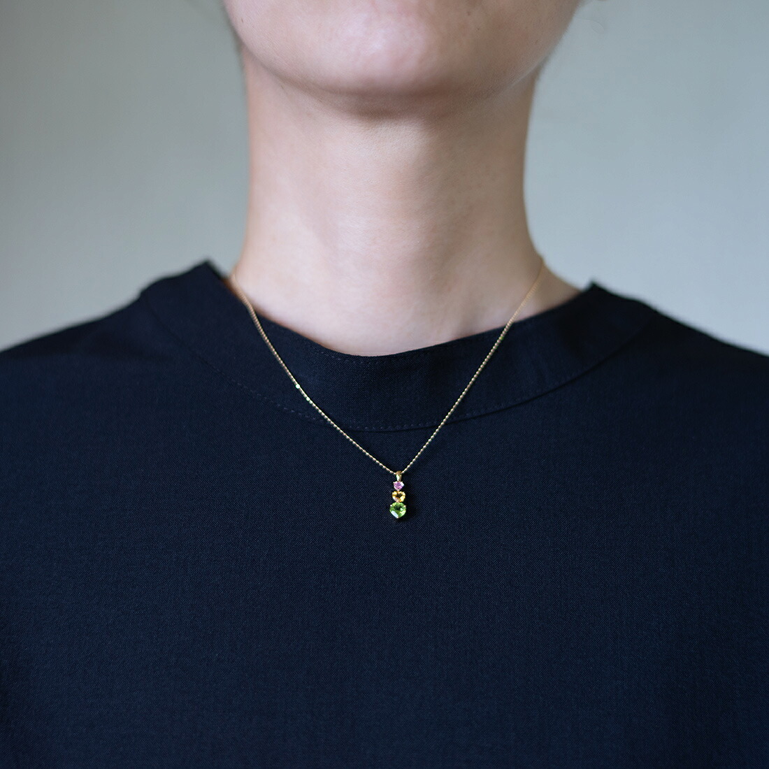 umu -アム- FINE JEWELRY STUIDIOトロピカルカラー ハート ペンダントトップpn1014_i2.jpg