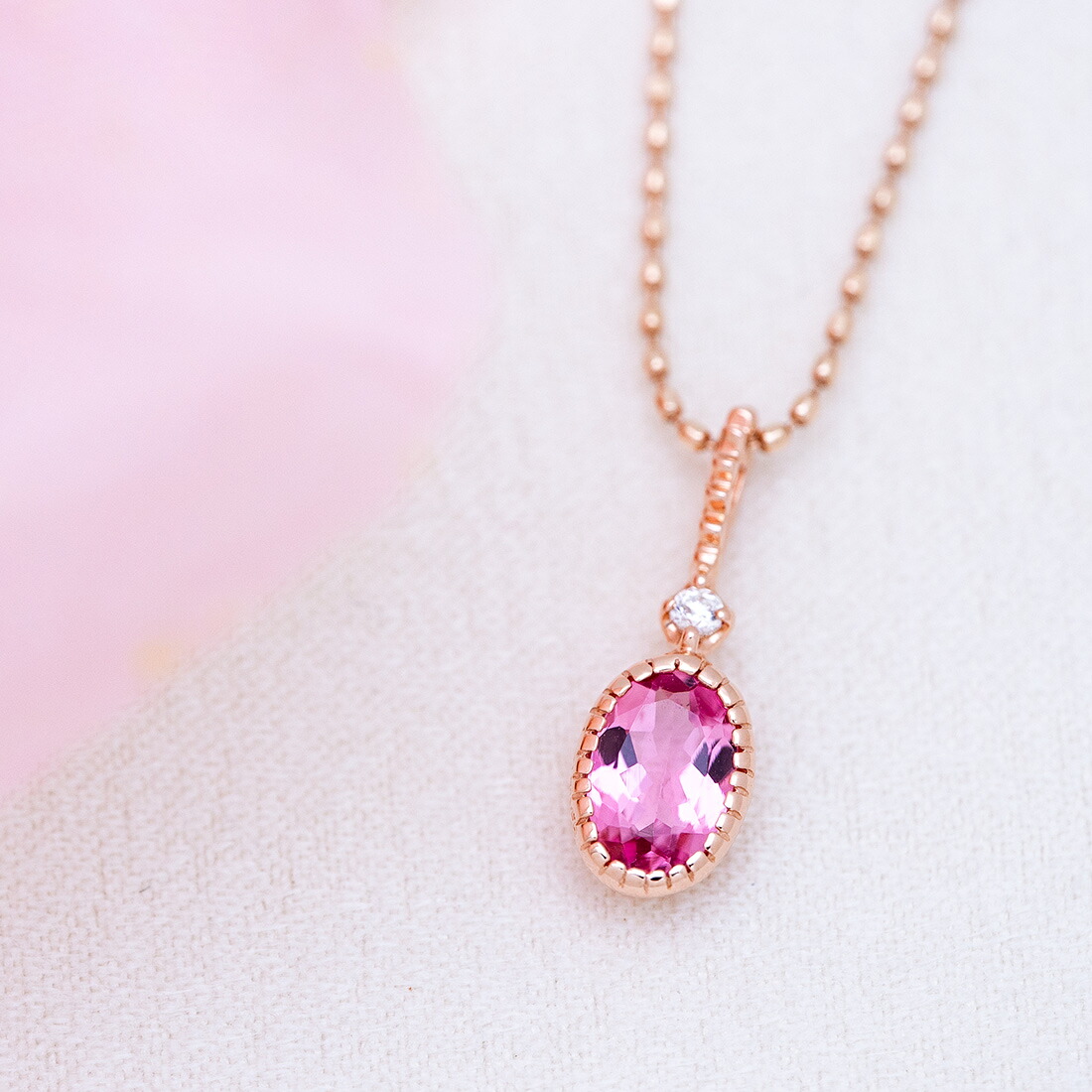umu -アム- FINE JEWELRY STUIDIOピンクトルマリン ダイヤモンド ペンダントトップpn1016_1.jpg