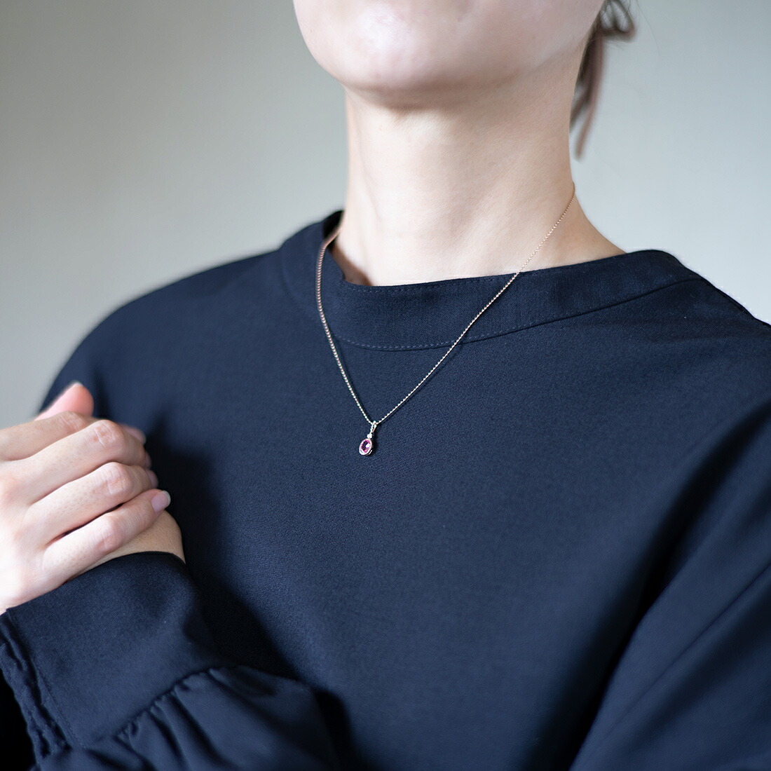 umu -アム- FINE JEWELRY STUIDIOピンクトルマリン ダイヤモンド ペンダントトップpn1016_i3.jpg
