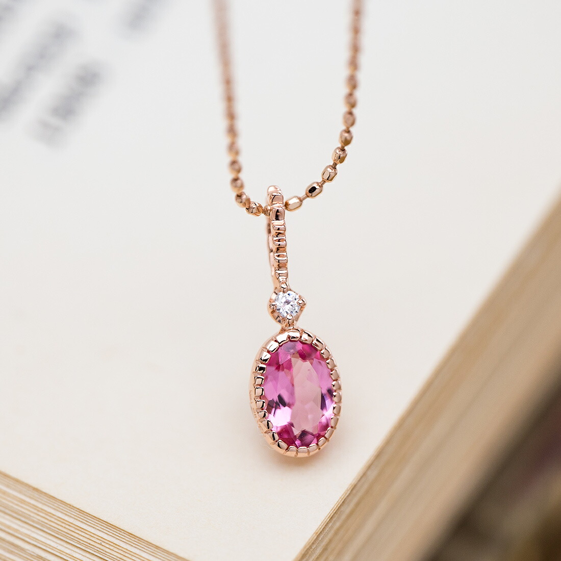 umu -アム- FINE JEWELRY STUIDIOピンクトルマリン ダイヤモンド ペンダントトップpn1016_kanban2.jpg