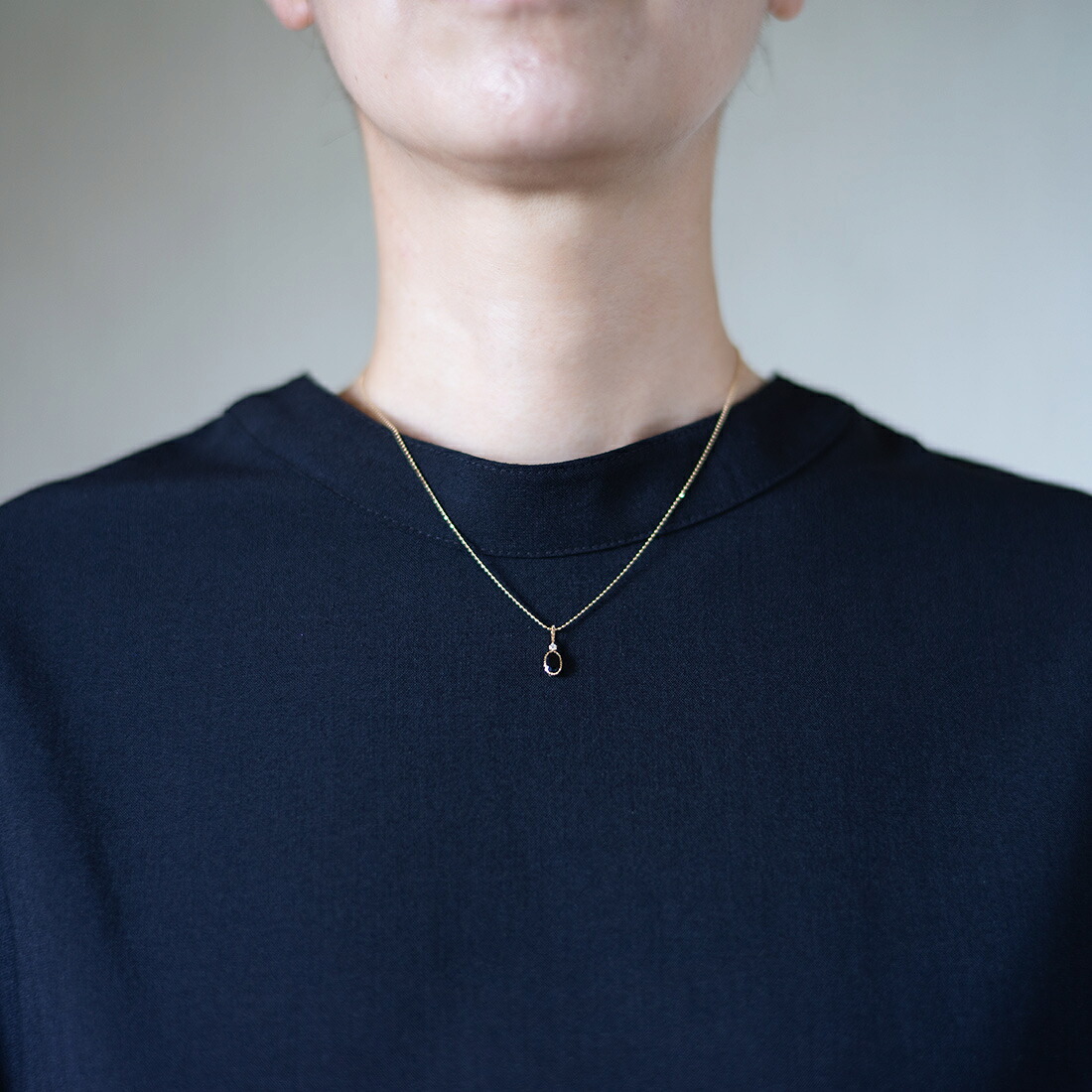 umu -アム- FINE JEWELRY STUIDIOオニキス ダイヤモンド ペンダントトップpn1018_i2.jpg