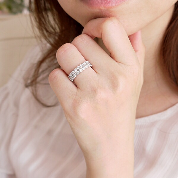 umu -アム- FINE JEWELRY STUIDIOPT900 ダイヤモンド 2ct フルエタニティリングrg0001_i2.jpg