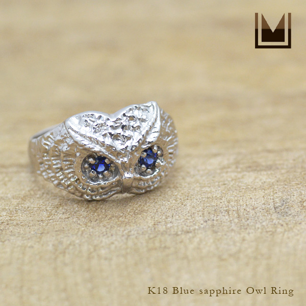 umu -アム- FINE JEWELRY STUIDIOブルーサファイア フクロウ リングrg0046_1.jpg