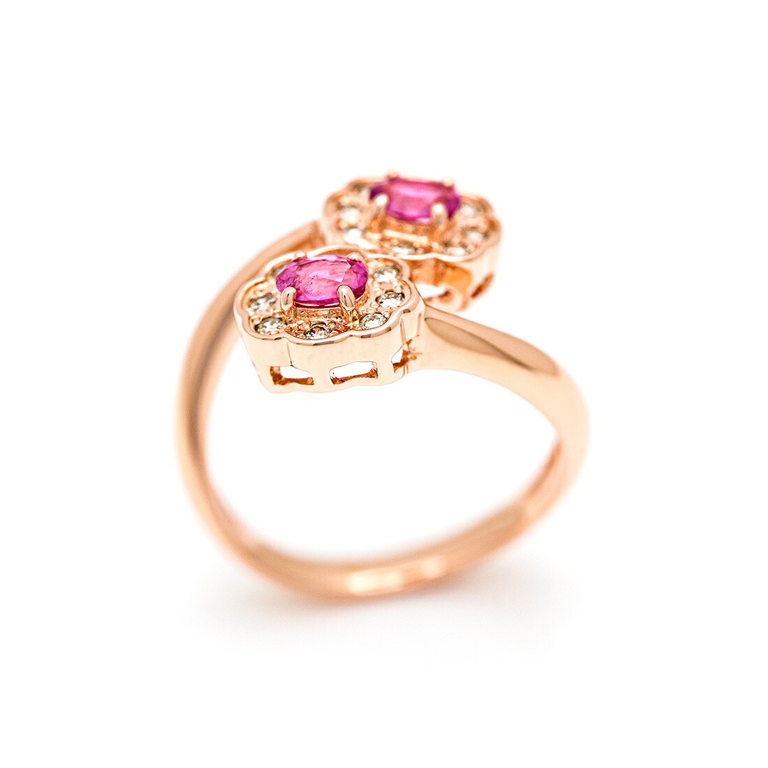 umu -アム- FINE JEWELRY STUIDIOピンクトルマリン ダイヤモンド フラワーモチーフ リングrg0053_s.jpg