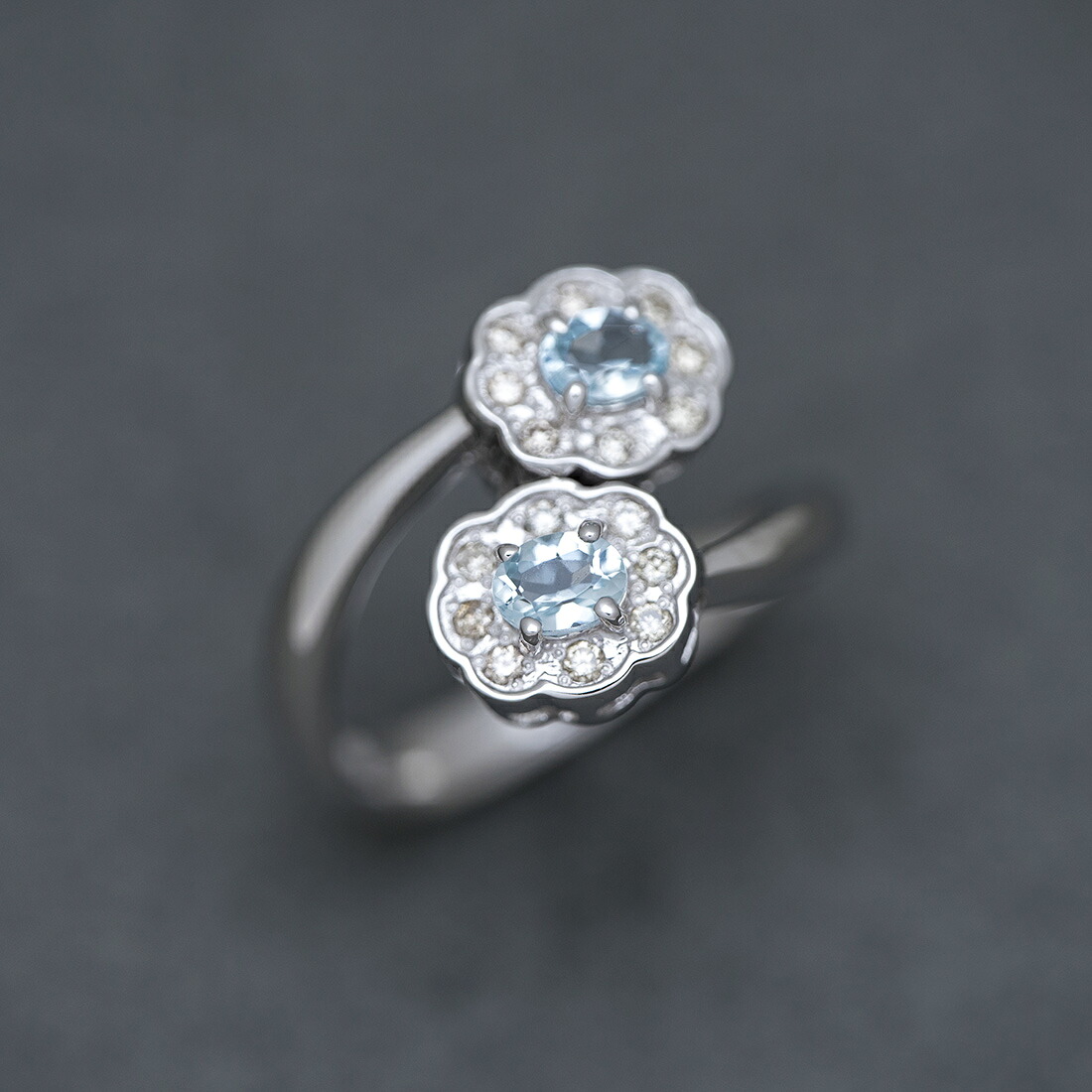 umu -アム- FINE JEWELRY STUIDIOアクアマリン ダイヤモンド フラワーモチーフ リングrg0067_kanban2.jpg