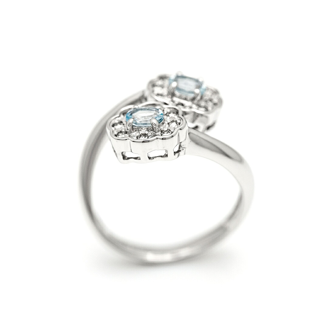 umu -アム- FINE JEWELRY STUIDIOアクアマリン ダイヤモンド フラワーモチーフ リングrg0067_s.jpg