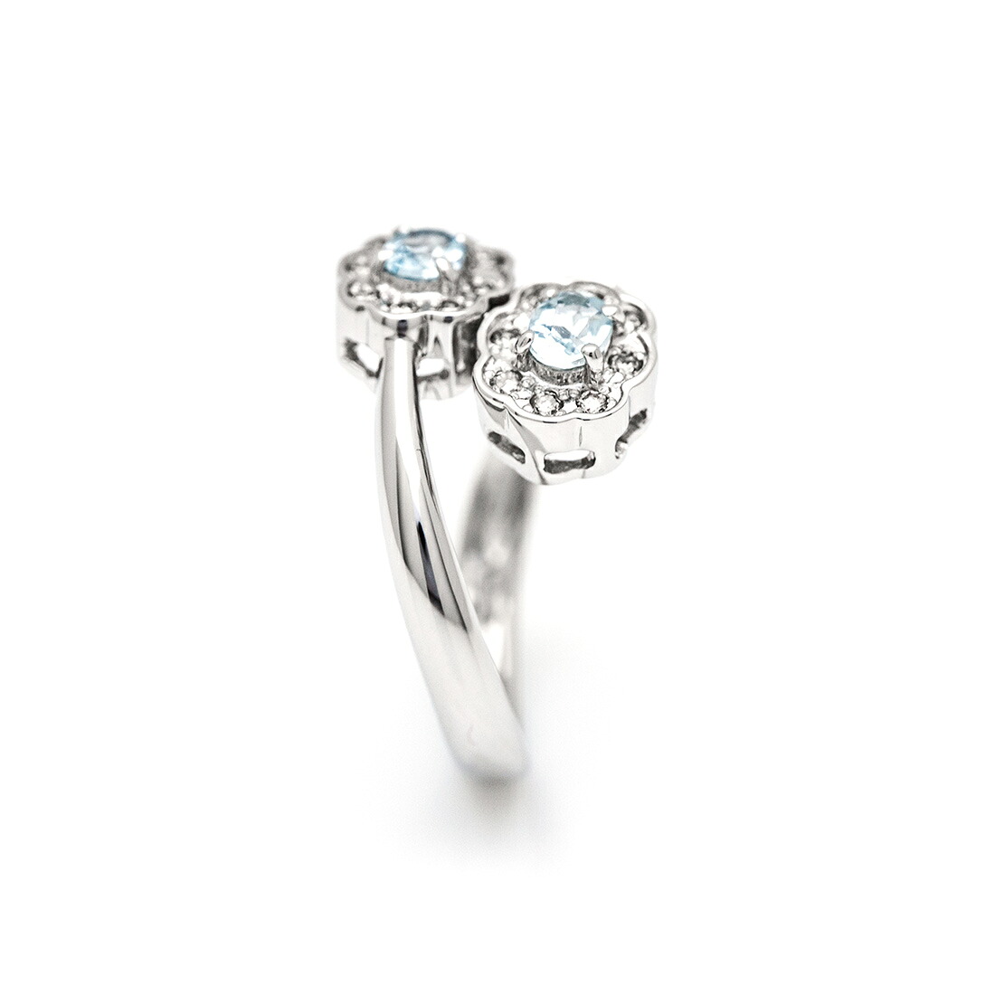 umu -アム- FINE JEWELRY STUIDIOアクアマリン ダイヤモンド フラワーモチーフ リングrg0067_y.jpg
