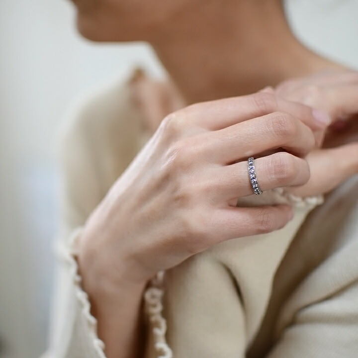 umu -アム- FINE JEWELRY STUIDIOK18 アクアマリン エタニティリングrg0070_i3.jpg