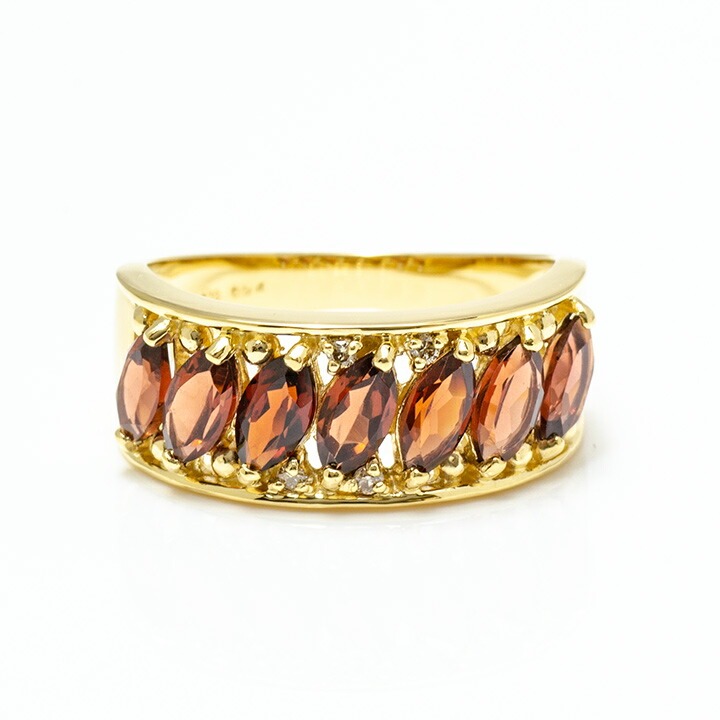 umu -アム- FINE JEWELRY STUIDIOK18 マーキス ガーネット ダイヤモンドリングrg0079_m.jpg