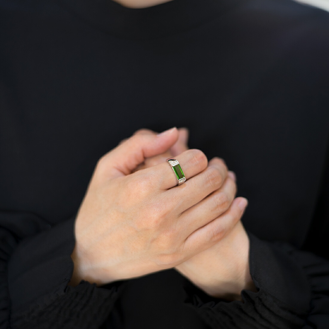 umu -アム- FINE JEWELRY STUIDIOグリーントルマリン ダイヤモンド リングrg0086_i2.jpg