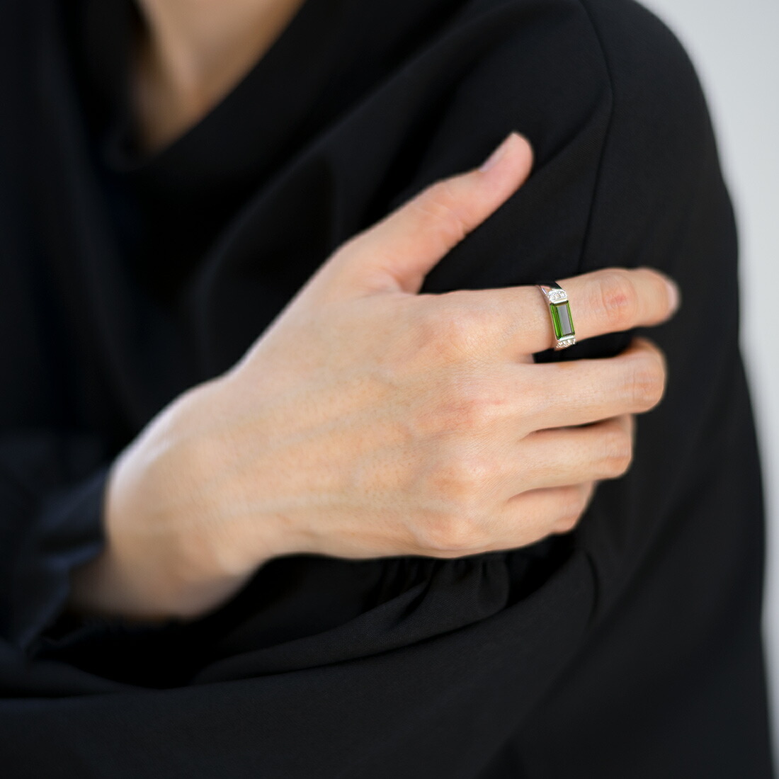 umu -アム- FINE JEWELRY STUIDIOグリーントルマリン ダイヤモンド リングrg0086_i3.jpg