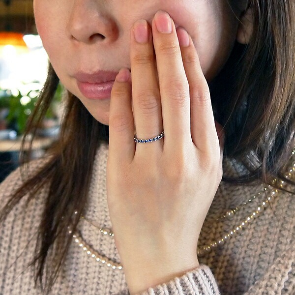 umu -アム- FINE JEWELRY STUIDIOK18 ブルーサファイア フルエタニティリングrg0091_i2.jpg