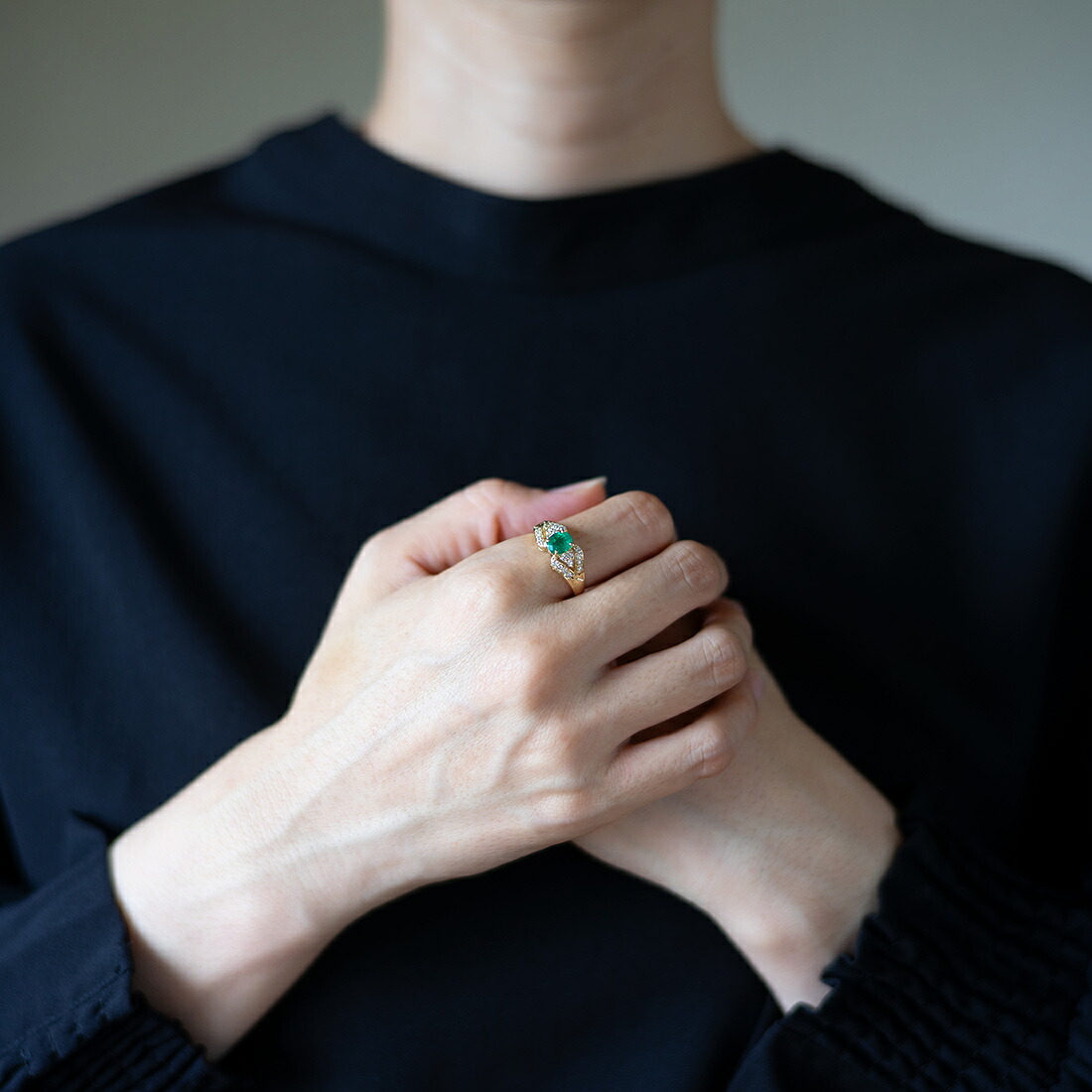 umu -アム- FINE JEWELRY STUIDIOエメラルド ダイヤモンド リングrg0093_i2.jpg