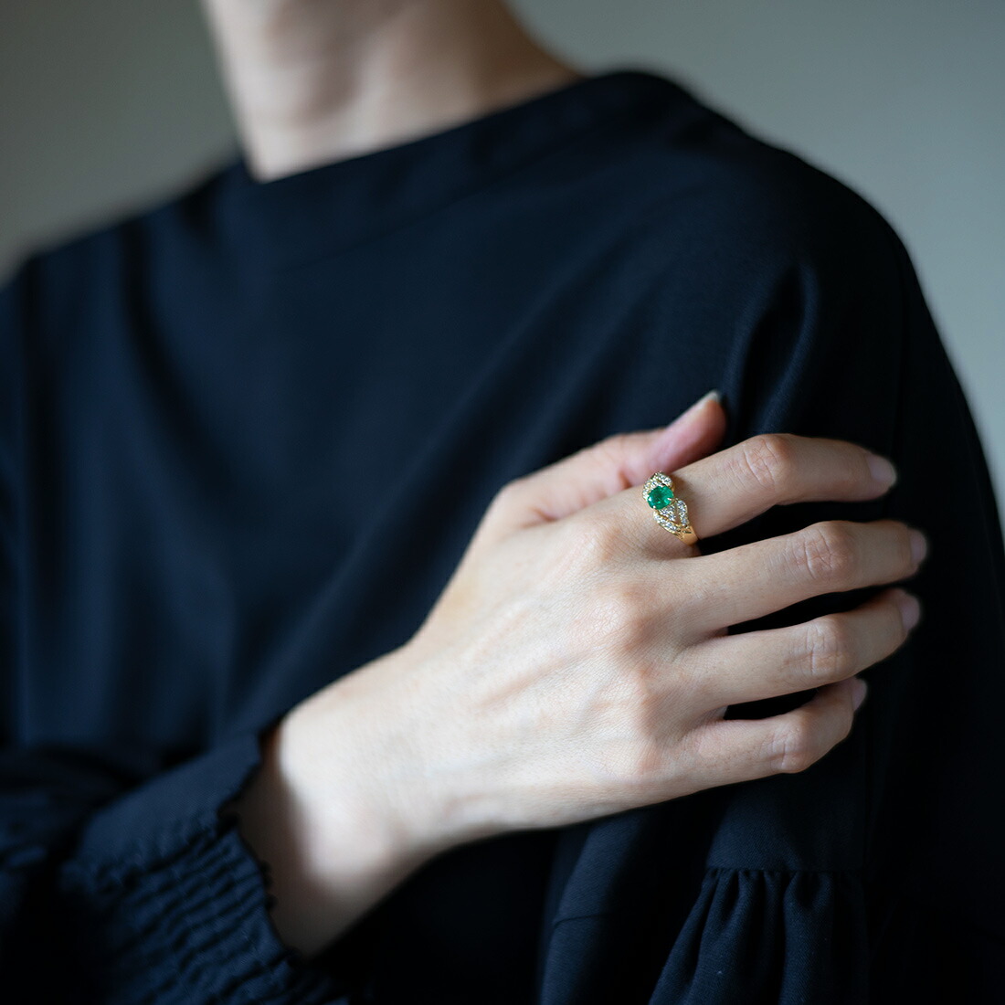 umu -アム- FINE JEWELRY STUIDIOエメラルド ダイヤモンド リングrg0093_i3.jpg