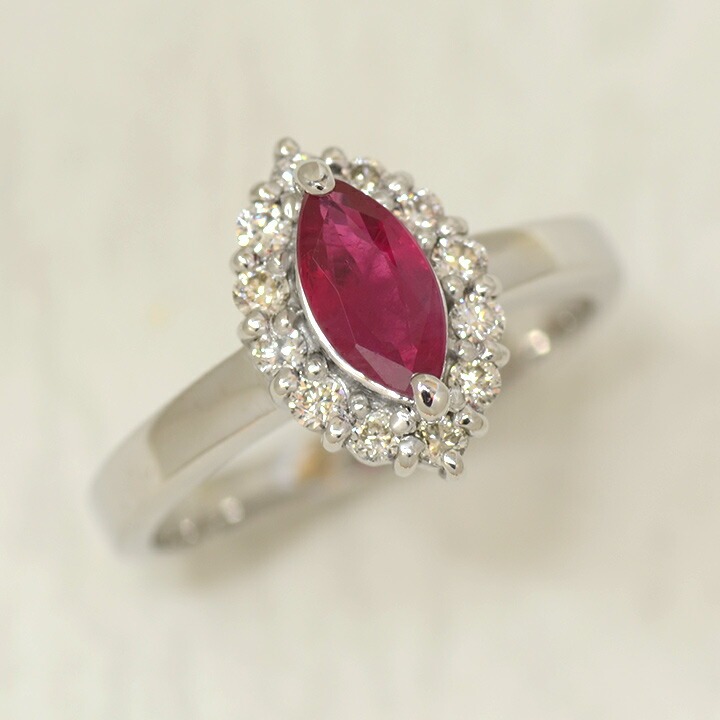umu -アム- FINE JEWELRY STUIDIOK18 マーキス ルビー ダイヤモンド リングrg0099_kanban2.jpg