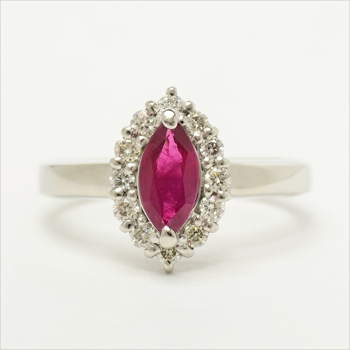 umu -アム- FINE JEWELRY STUIDIOK18 マーキス ルビー ダイヤモンド リングrg0099_m.jpg