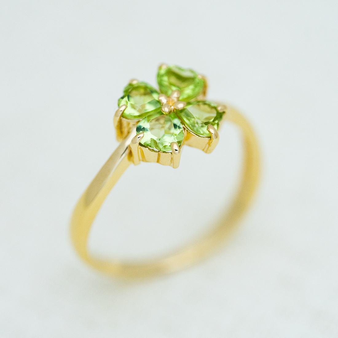 0*S様 K18ペリドットRing ペリドット K18リング(パレット/カボションカット/フクリン/8月