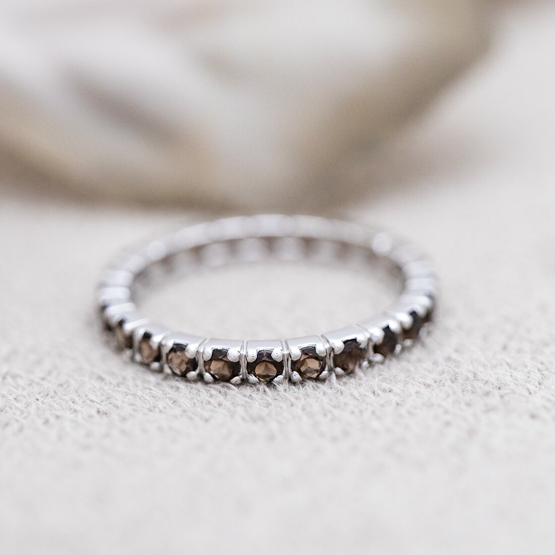 umu -アム- FINE JEWELRY STUIDIOスモーキークォーツ フルエタニティリングrg0189_1.jpg