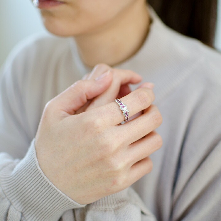 umu -アム- FINE JEWELRY STUIDIOロードライトガーネット ダイヤモンド リングrg0195_i2.jpg