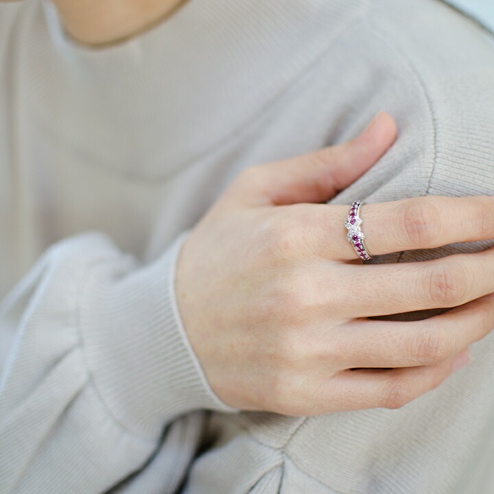 umu -アム- FINE JEWELRY STUIDIOロードライトガーネット ダイヤモンド リングrg0195_i3.jpg