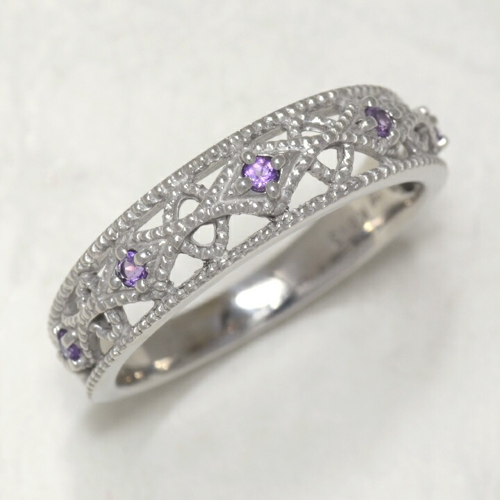 umu -アム- FINE JEWELRY STUIDIOK18 アメシスト リング 「cortile」rg0223_kanban2.jpg