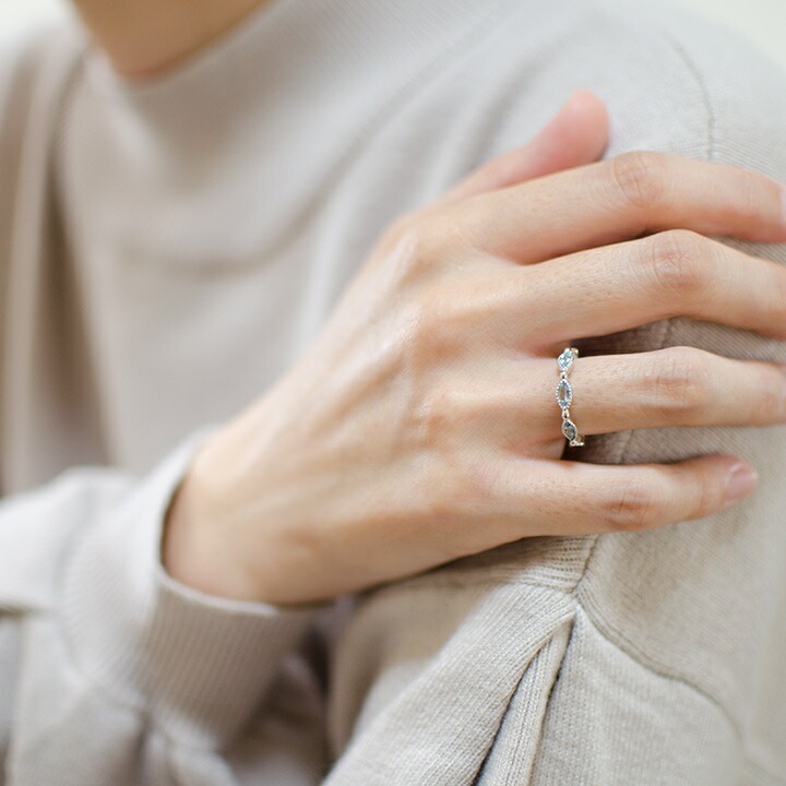 umu -アム- FINE JEWELRY STUIDIOK18 マーキス アクアマリン リングrg0250_i3.jpg