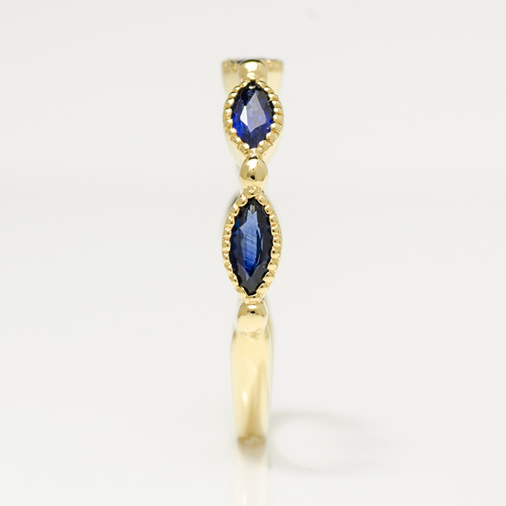 umu -アム- FINE JEWELRY STUIDIOK18 マーキス ブルーサファイア リングrg0251_y.jpg