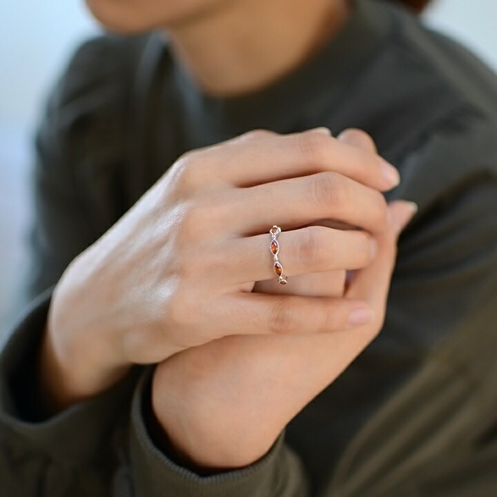 umu -アム- FINE JEWELRY STUIDIOK18 マーキス オレンジサファイア リングrg0255_i2.jpg