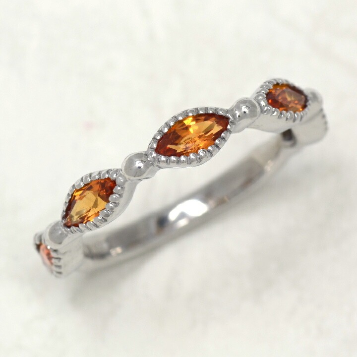 umu -アム- FINE JEWELRY STUIDIOK18 マーキス オレンジサファイア リングrg0255_kanban2.jpg
