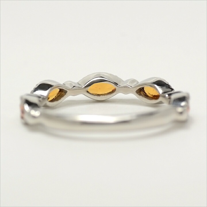 umu -アム- FINE JEWELRY STUIDIOK18 マーキス オレンジサファイア リングrg0255_u.jpg