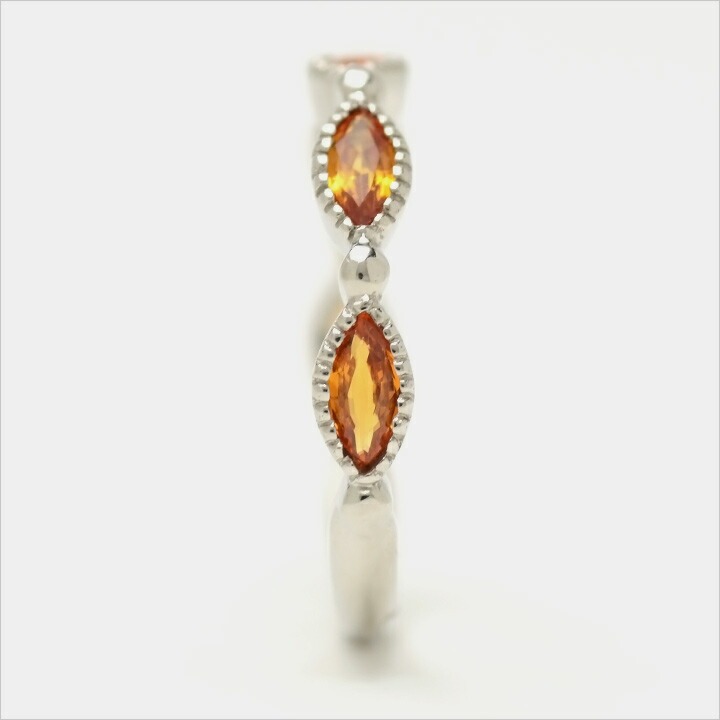 umu -アム- FINE JEWELRY STUIDIOK18 マーキス オレンジサファイア リングrg0255_y.jpg