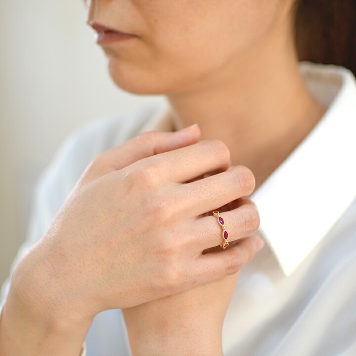 umu -アム- FINE JEWELRY STUIDIOK18 マーキス ルビー リングrg0260_i2.jpg