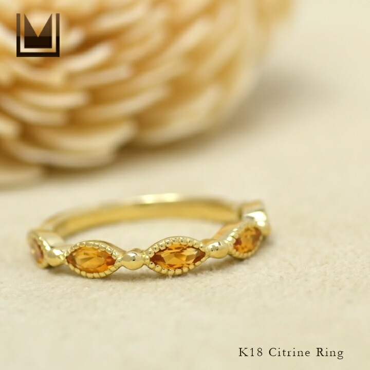 umu -アム- FINE JEWELRY STUIDIOK18 マーキス シトリン リングrg0261_1.jpg