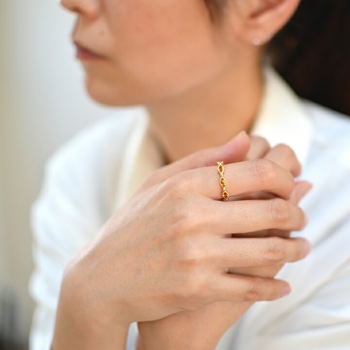 umu -アム- FINE JEWELRY STUIDIOK18 マーキス シトリン リングrg0261_i2.jpg