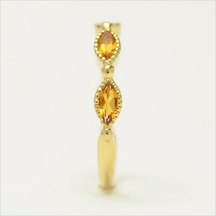 umu -アム- FINE JEWELRY STUIDIOK18 マーキス シトリン リングrg0261_y.jpg