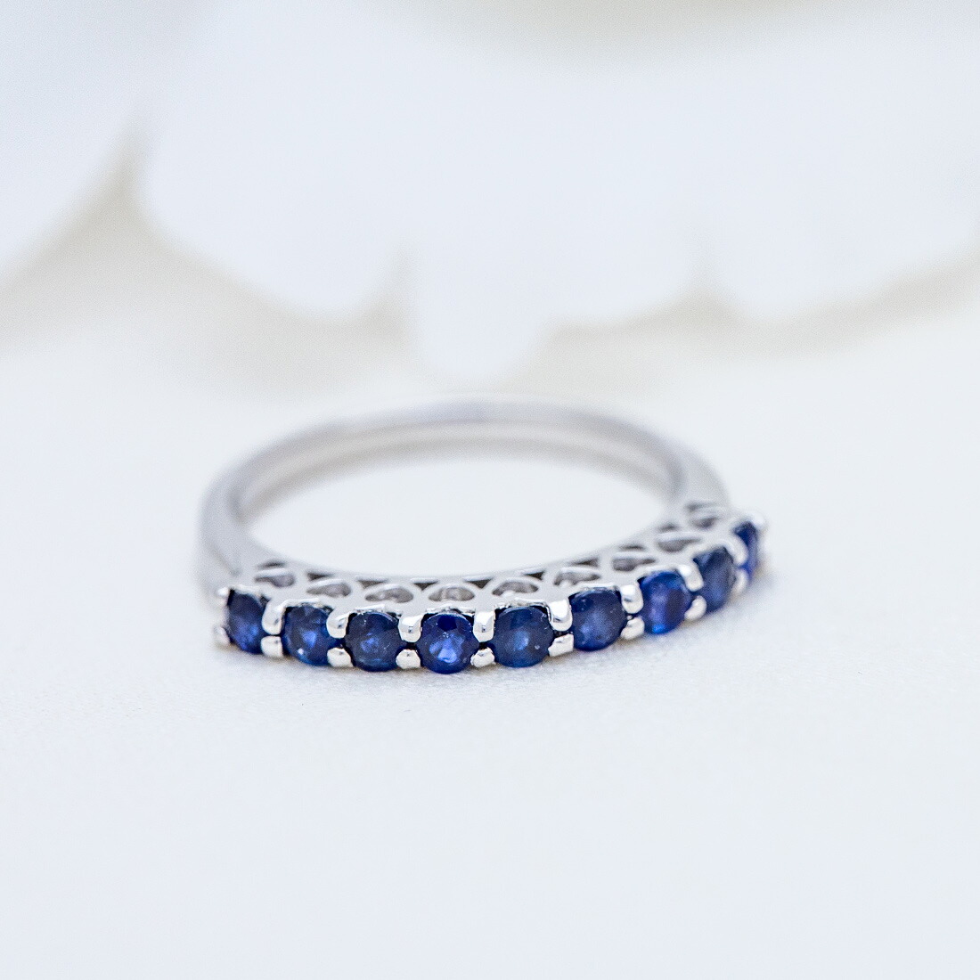 umu -アム- FINE JEWELRY STUIDIOブルーサファイア ハートモチーフ リングrg0267_1.jpg