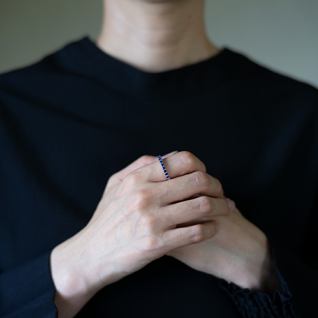 umu -アム- FINE JEWELRY STUIDIOブルーサファイア ハートモチーフ リングrg0267_i2.jpg