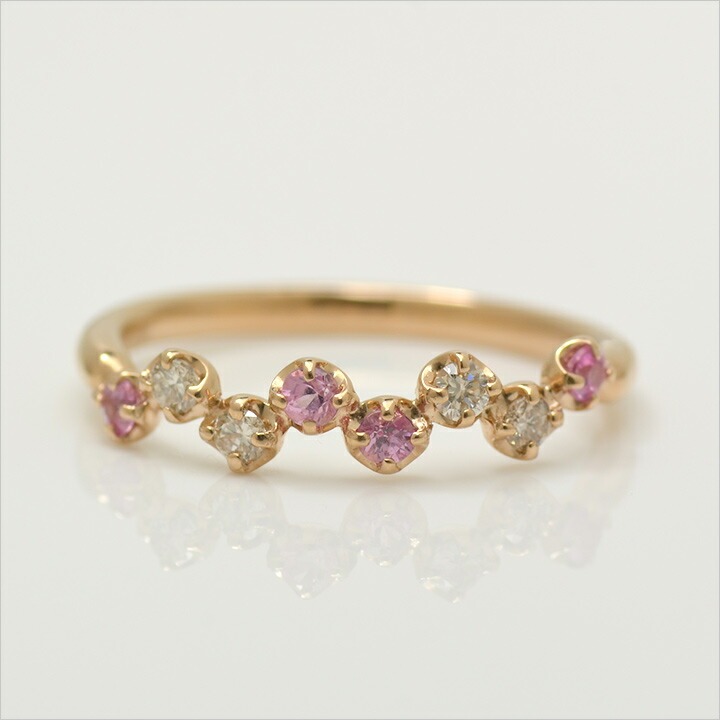 umu -アム- FINE JEWELRY STUIDIOK18 ピンクサファイア ダイヤモンド リング 「stellato」rg0288_m.jpg
