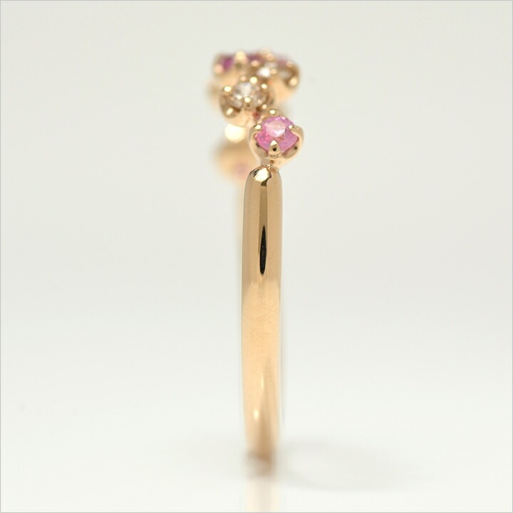 umu -アム- FINE JEWELRY STUIDIOK18 ピンクサファイア ダイヤモンド リング 「stellato」rg0288_y.jpg