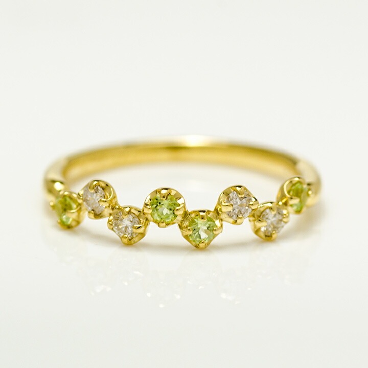 umu -アム- FINE JEWELRY STUIDIOペリドット ダイヤモンド リング 「stellato」rg0289_m.jpg