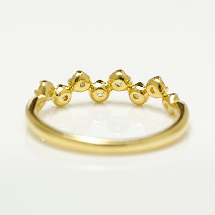 umu -アム- FINE JEWELRY STUIDIOペリドット ダイヤモンド リング 「stellato」rg0289_u.jpg