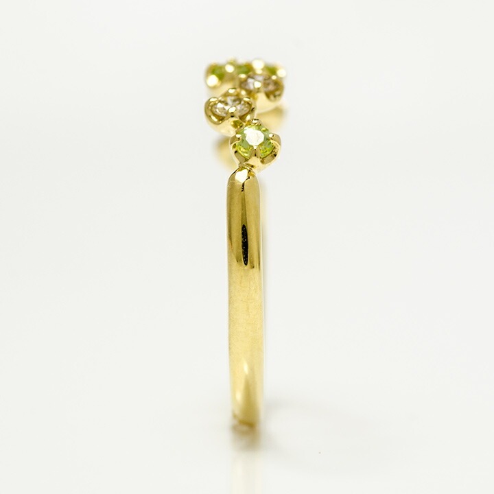 umu -アム- FINE JEWELRY STUIDIOペリドット ダイヤモンド リング 「stellato」rg0289_y.jpg