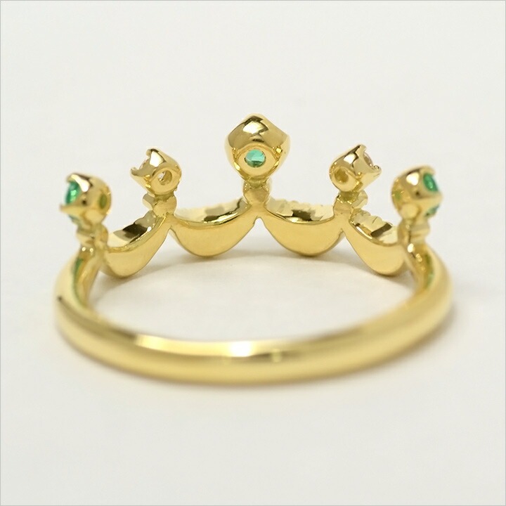 umu -アム- FINE JEWELRY STUIDIOK18 エメラルド ダイヤモンド リング 「regina」rg0296_u.jpg