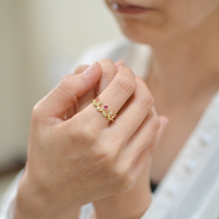 umu -アム- FINE JEWELRY STUIDIOK18 ルビー ダイヤモンド リング 「regina」rg0297_i2.jpg