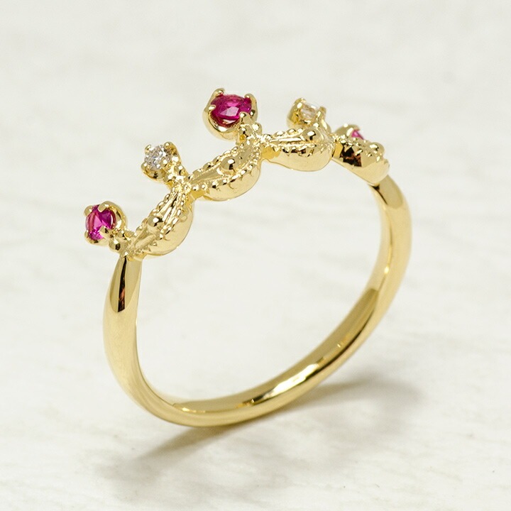 umu -アム- FINE JEWELRY STUIDIOK18 ルビー ダイヤモンド リング 「regina」rg0297_kanban2.jpg
